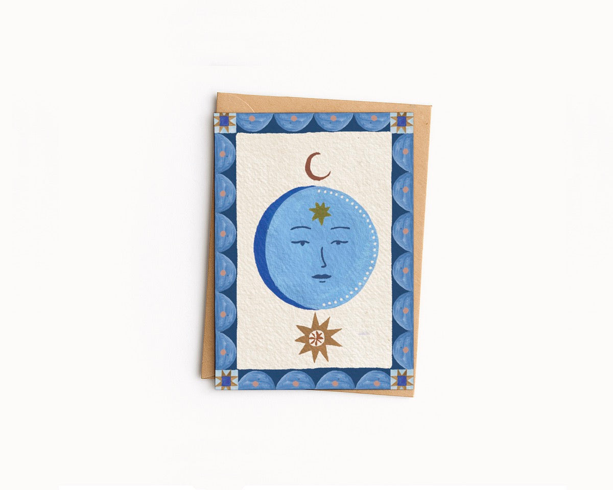 Blue Moon Star Mini Card