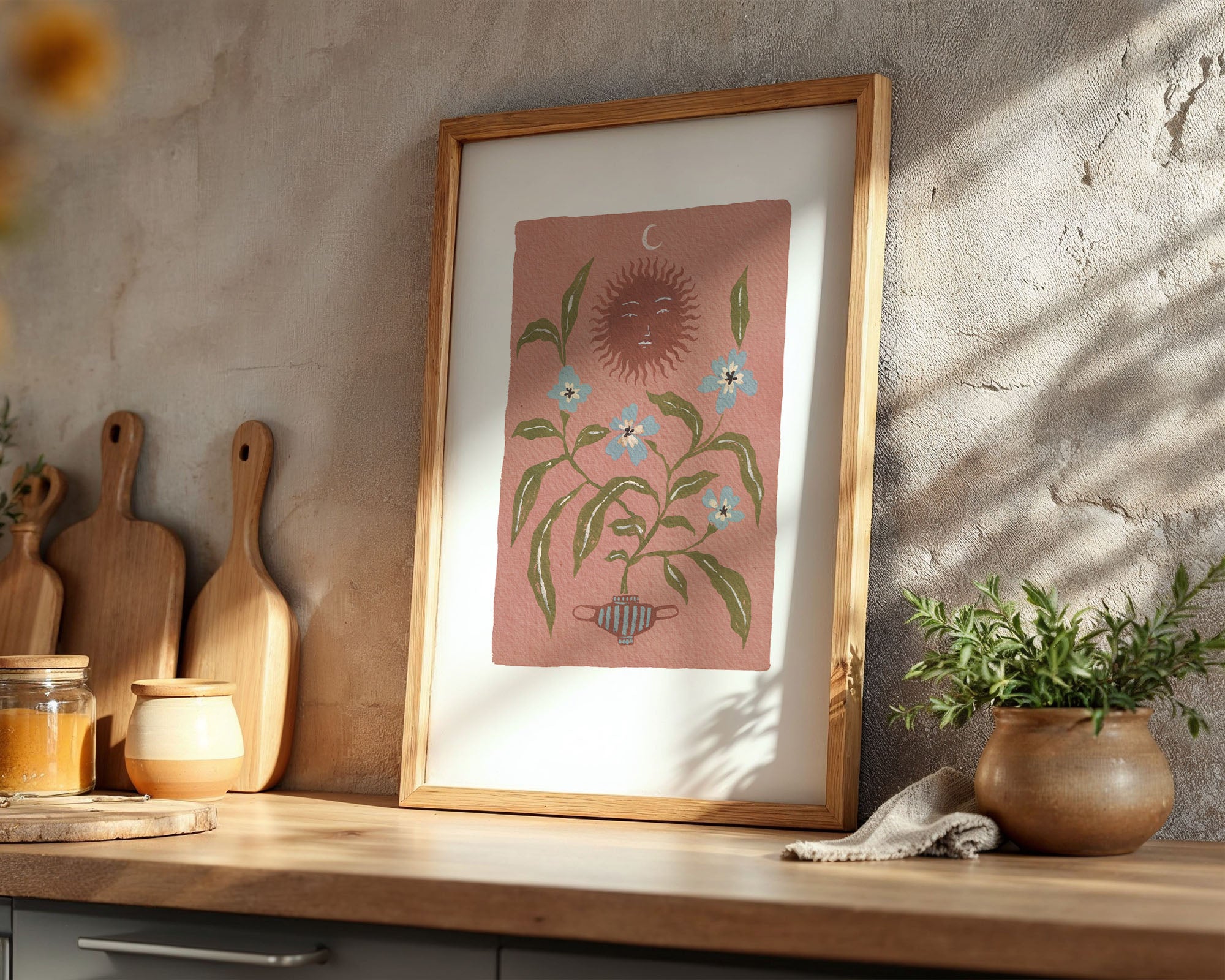 Pink Sun Print
