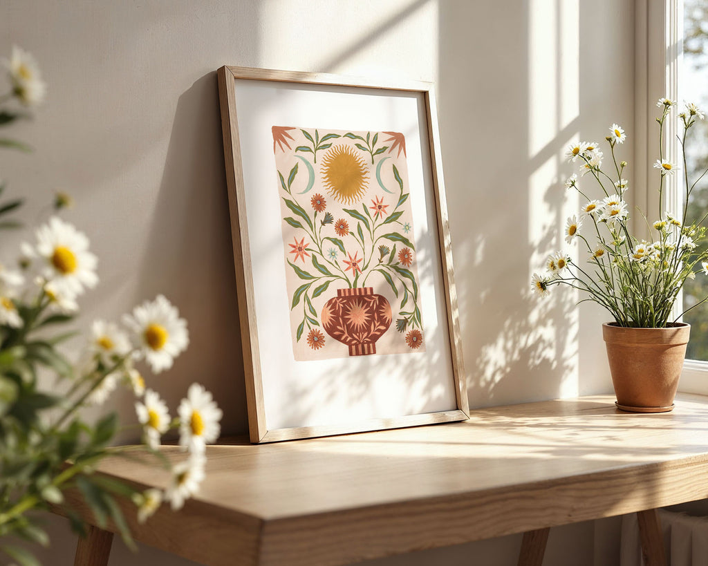 Spring Sunrise Vase Print