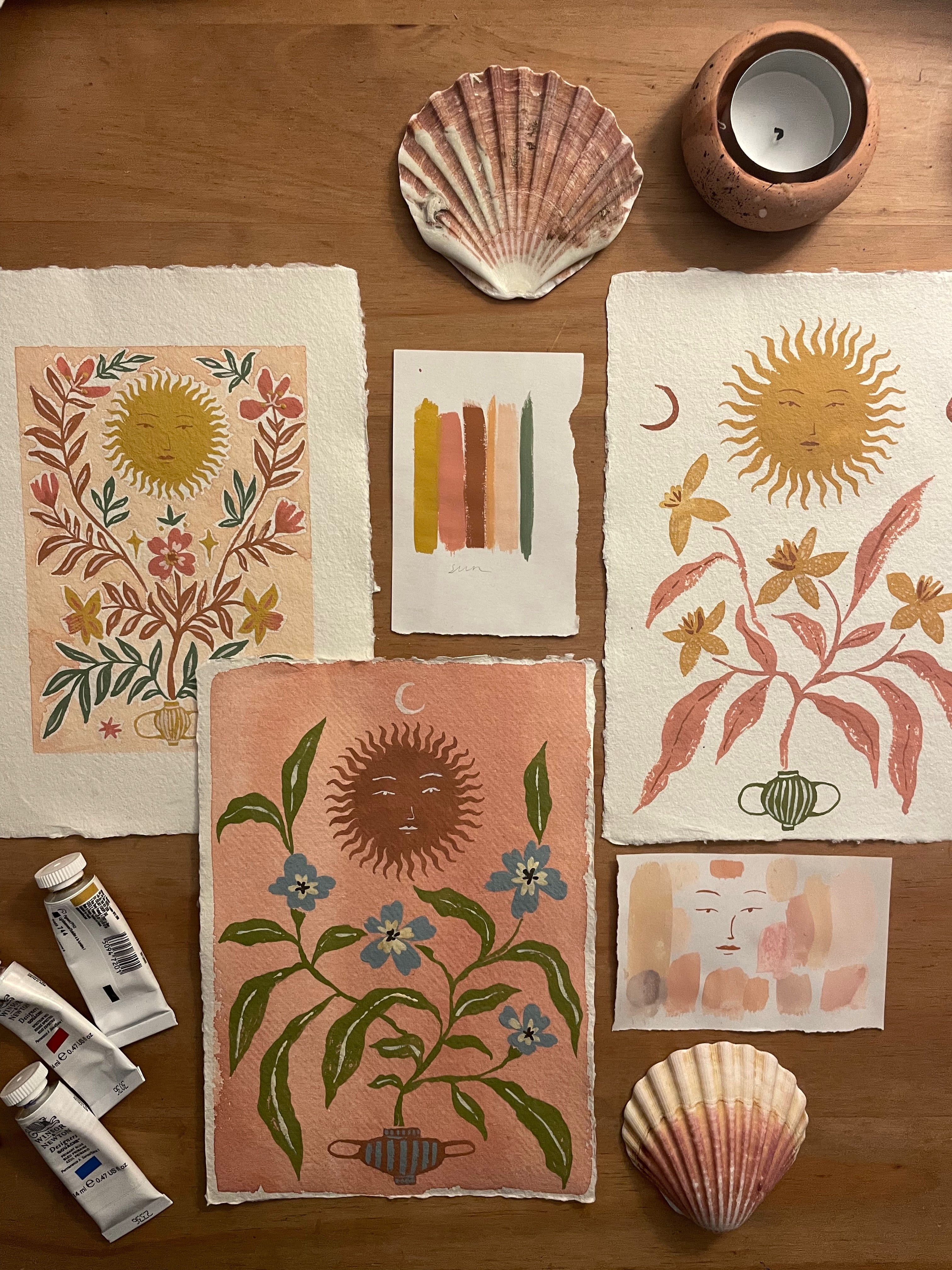Pink Sun Print