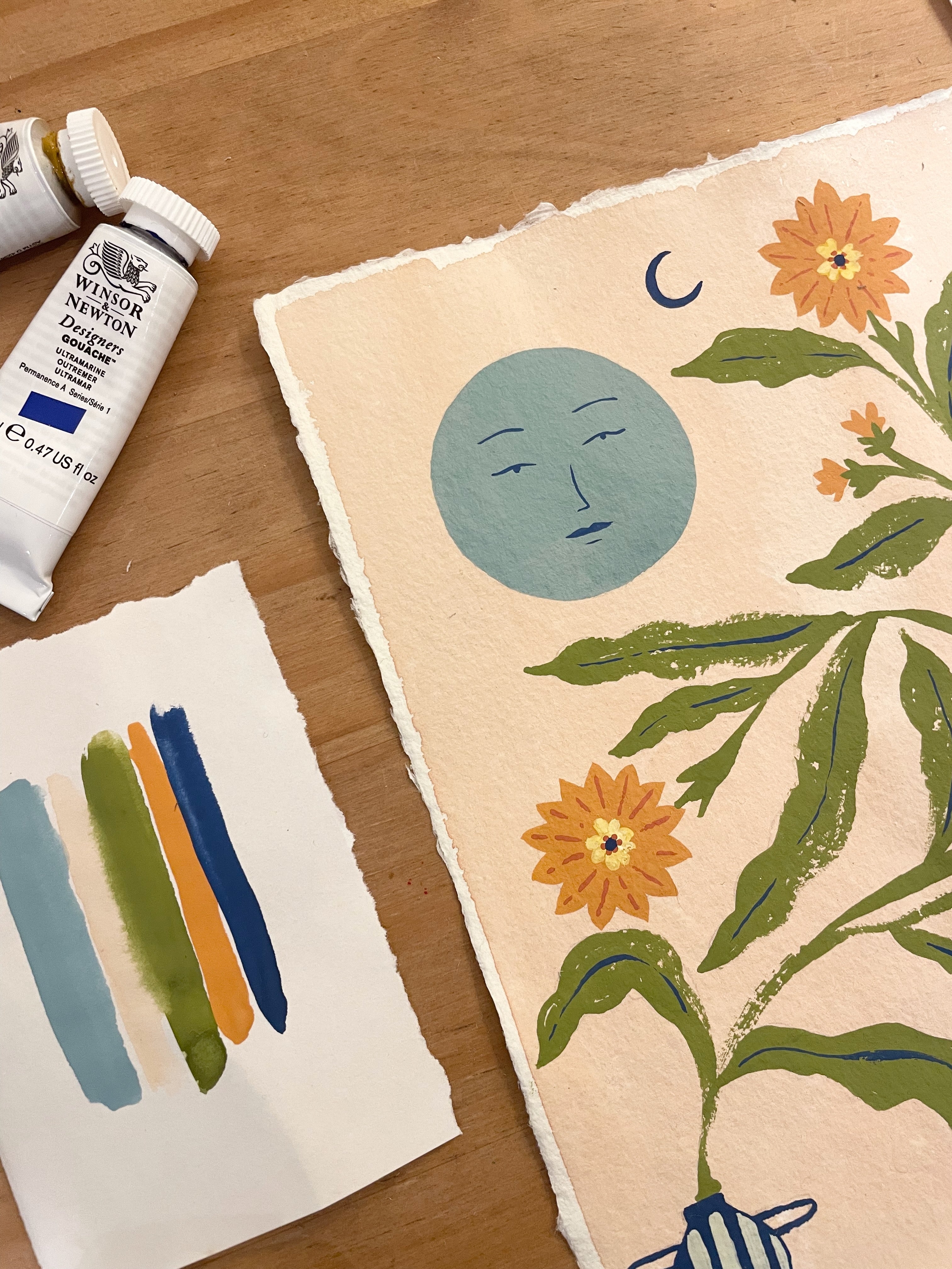 Marigold Moon Print