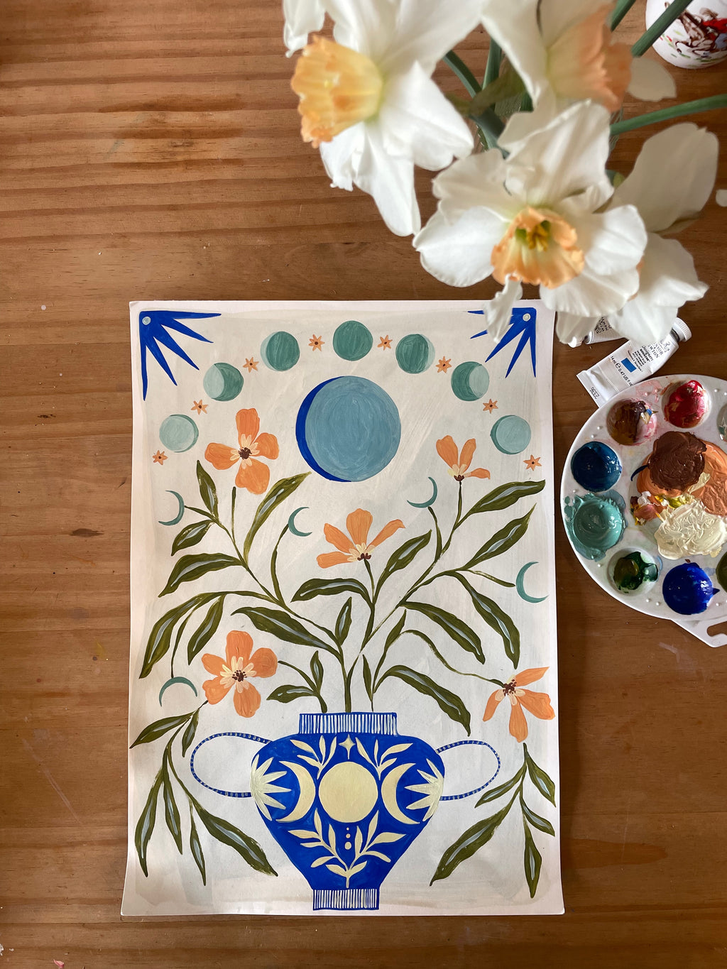 Moonflower Vase Print