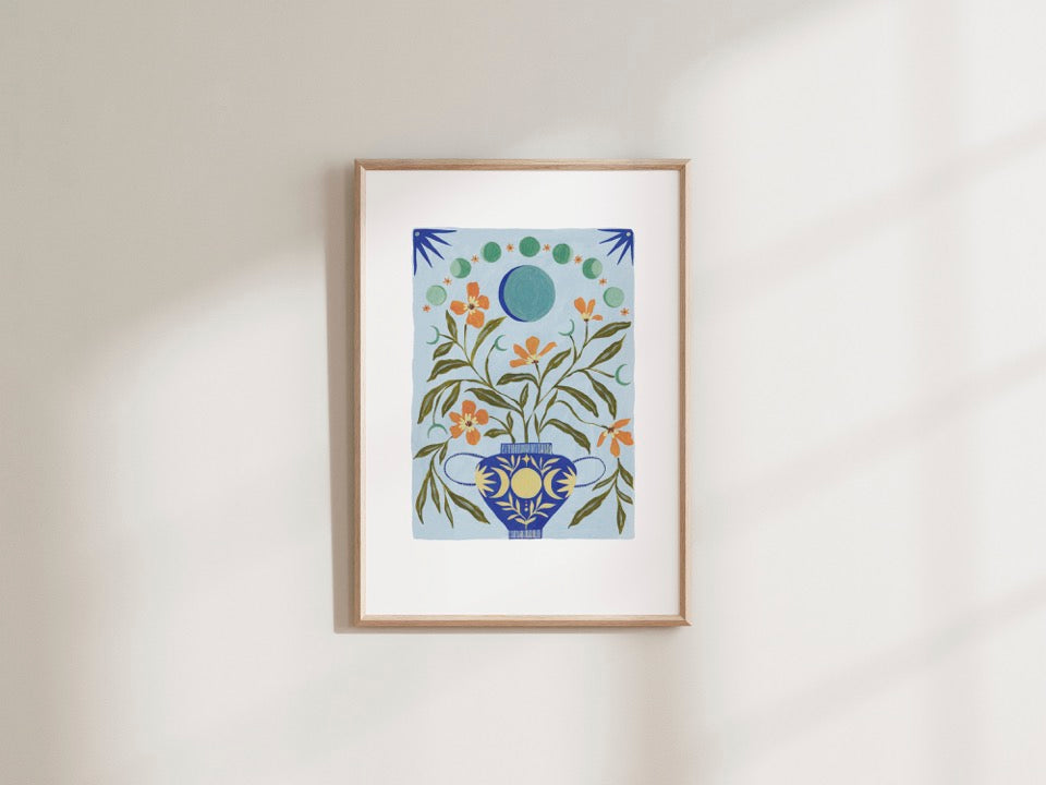 Moonflower Vase Print