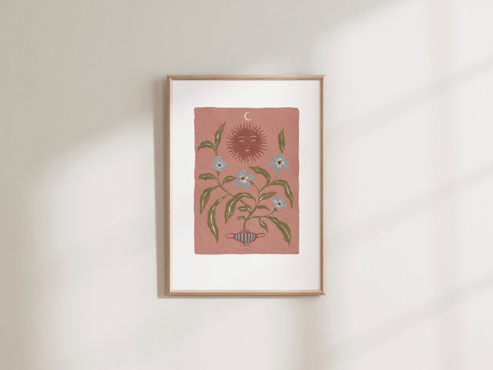 Pink Sun Print