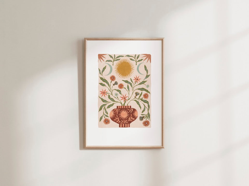 Spring Sunrise Vase Print